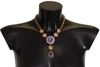 DOLCE & GABBANA Dolce & Gabbana Brass Crystal  pink ivory Pendants Women's Necklace