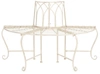 Safavieh Abia Wrought Iron 50in W Outdoor Tree Bench In White