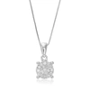 Vir Jewels 1/10 Cttw Lab Grown Diamond Pendant Necklace .925 Sterling Silver For Women 1/4 Inch With 18 Inch Ch In Silver