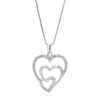 Vir Jewels 1/10 Cttw Lab Grown Diamond Heart Pendant Necklace .925 Sterling Silver For Women 3/4 Inch With 18 I In Silver