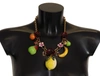 DOLCE & GABBANA Dolce & Gabbana Brass Sicily Fruits Roses Statement Women's Necklace