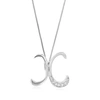 Vir Jewels 1/20 Cttw Round Cut 6 Stones Lab Grown Diamond Pendant Necklace .925 Sterling Silver 2/3 Inch With 1 In Silver