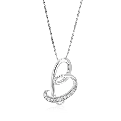 Vir Jewels 1/12 Cttw Round Cut 12 Stones Lab Grown Diamond Pendant Necklace .925 Sterling Silver 2/5 Inch With