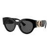 Versace Ve 4438b Gb1/87 52mm Womens Round Sunglasses In Black