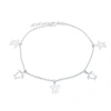 Simona Sterling Silver Cut-out Sea Turtle Anklet