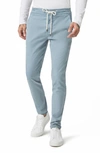 Paige Fraser Tapered Mid-rise Stretch-woven Trousers In Vintage Blue Shell