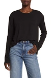 Rag & Bone The Knit Long Sleeve T-shirt In Black