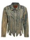 Y/project Tudor Zip Denim Jacket In Blue