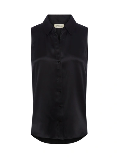 L AGENCE EMMY SLEEVELESS SILK BLOUSE