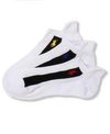 Polo Ralph Lauren Men's Socks, Stripe Athletic Heel Tab Men's Socks 3-pack In White Assorted