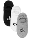Calvin Klein 3-pack Micro Cushion No-show Socks In Grey Heather/white/black