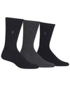 Polo Ralph Lauren 3-pack Crew Socks In Navy, Charcoal, And Black Assorted