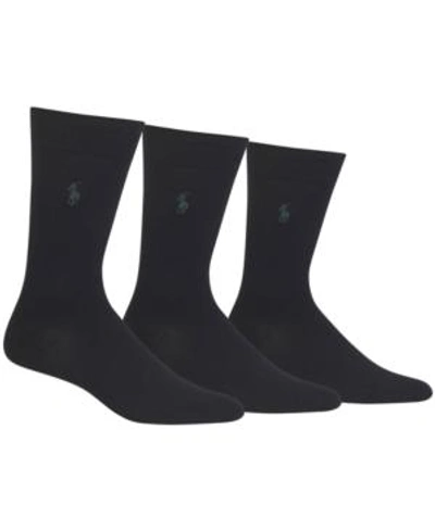 Polo Ralph Lauren Assorted 3-pack Supersoft Socks In Black