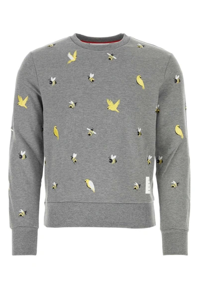 Thom Browne Sweatshirt Mit Stickerei In Grey