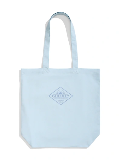 Faherty All Day Tote Bag In Seafoam