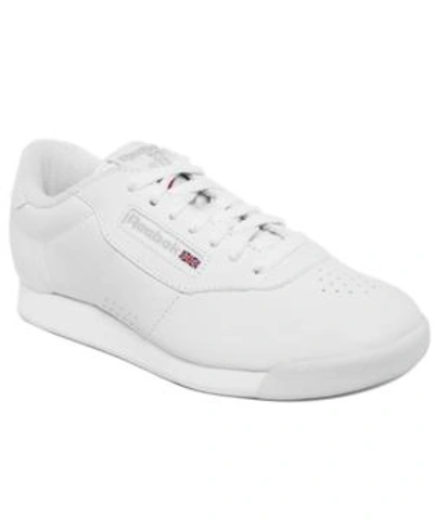 Reebok Women's Princess Wide Width Casual Sneakers From Finish Line In White