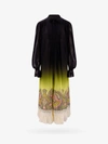 Etro Gradient Effect Paisley-print Silk Dress In Yellow