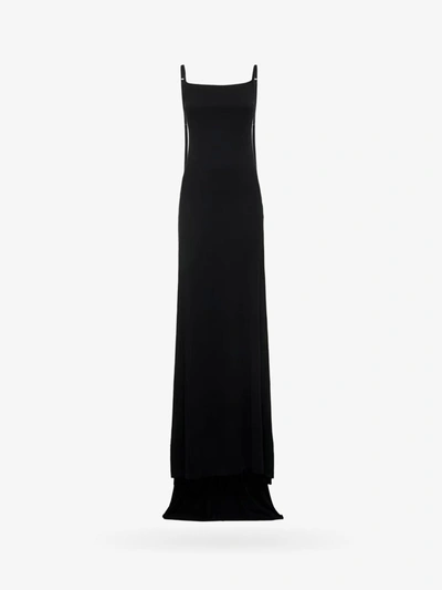 Ann Demeulemeester Hortense Cotton Long Slip Dress In Black