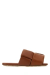 Bottega Veneta Padded Leather Sandals In Brown