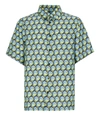 Botter Dolphin-print Silk Shirt In Light Blue