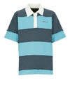 Botter Blue Striped Polo In Blue