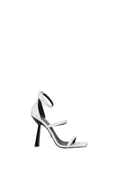 Versace Sandals Leather White Optic White