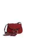 SEE BY CHLOÉ Polly Mini Whipstitched Suede Saddle Bag