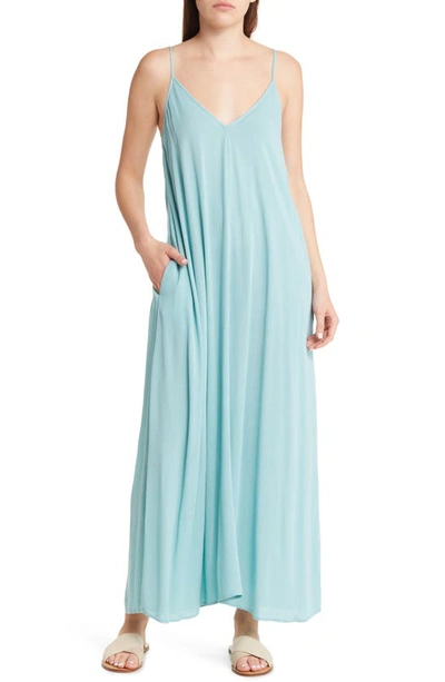 Treasure & Bond Woven Favorite Dress In Teal Nile