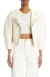 Chloé Long-sleeved Jacket In Eden White