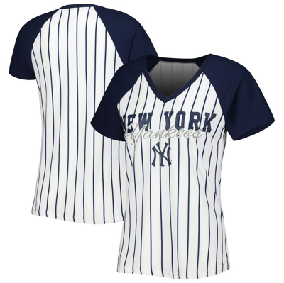 Concepts Sport White New York Yankees Reel Pinstripe Nightshirt