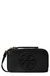 TORY BURCH MILLER TOP ZIP LEATHER CARD CASE