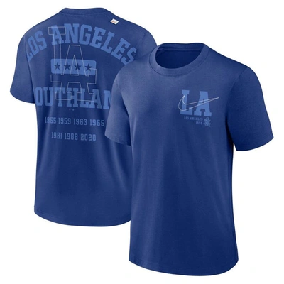 Nike Royal Los Angeles Dodgers Statement Game Over T-shirt