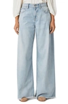 Lucky Brand Palazzo Pleated High Waist Wide Leg Jeans In Dreamland