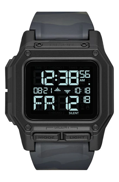 Nixon Regulus Digital Watch, 46mm In Black/black Camo