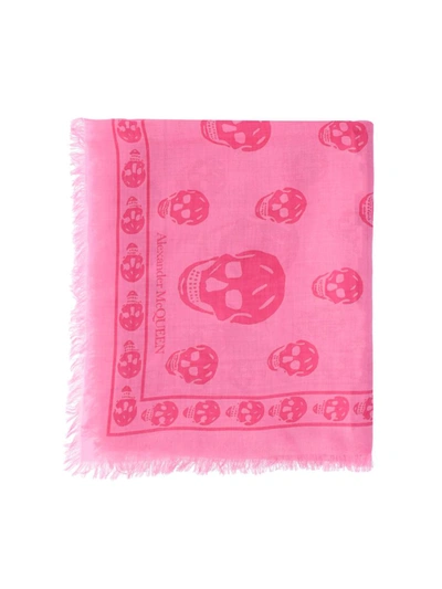 Alexander Mcqueen Scarfs In Pink