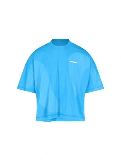 Bonsai ‘laser Over' Oversize T-shirt In Blue