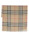 Burberry Giant Check Wool And Silk Blend Scarf In Beige