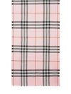 Burberry Lightweight Wool-silk Check Scarf In Pale Candy Pink