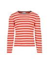 Erl Striped T-shirt In Red