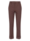 Incotex Straight Trousers With Belt Loops And Back Pockets In Brown
