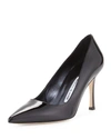 MANOLO BLAHNIK BB 70MM PATENT LEATHER PUMP,PROD146580119