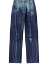 OFF-WHITE OFF-WHITE PRINTED DENIM TROUSERS