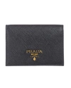 Prada Small Saffiano Leather Wallet In Black