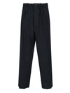 Random Identities Worker-low Crotch Trousers In Black
