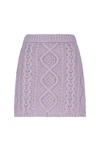Rokh Cable-knit Mid-ride Skirt In Violet