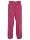 S Max Mara S Maxmara Dark Pink Linen Rebecca Pant In Pink