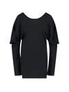 Setchu Draped-detail Mini Dress In Black