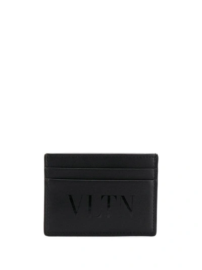 Valentino Garavani Small Leather Credit Card Holder In Nero