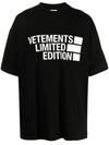 VETEMENTS VETEMENTS T-SHIRTS & TOPS