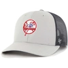 47 '47 GRAY NEW YORK YANKEES SECONDARY TRUCKER SNAPBACK HAT